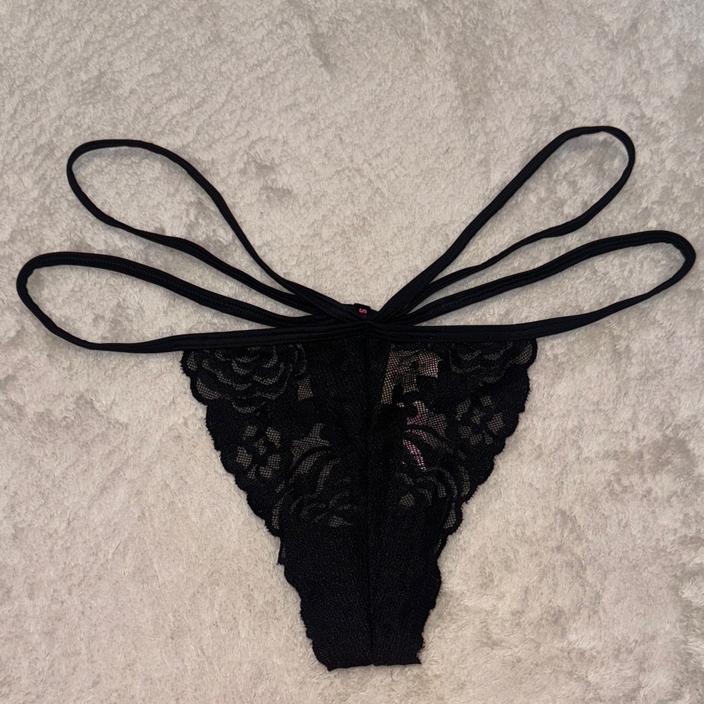 Victoria’s Secret pink lace thong panty